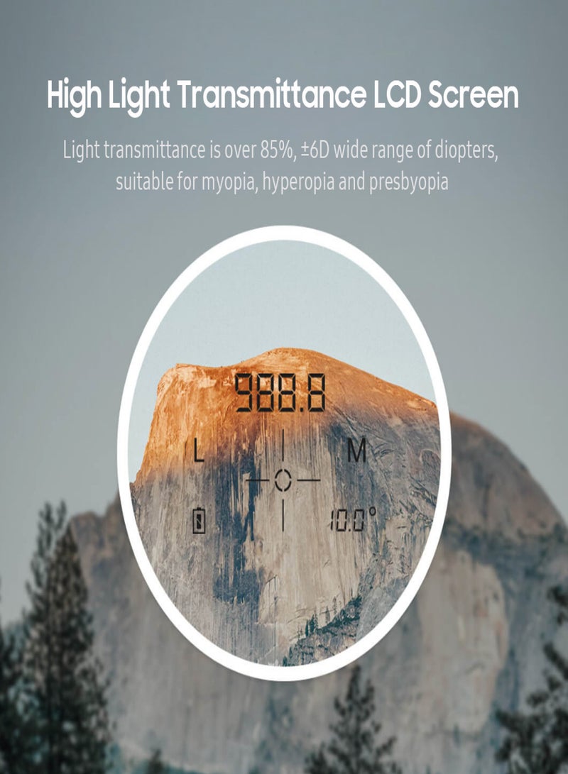 دوكا تلسكوب ومحدد مدى DUKA 2 في 1 TR1 محمول، يعمل بالليزر، مقياس رقمي للمسافة، قياس دقيق يصل إلى 1000 متر، تكبير 6x، أداة قياس متعددة الوظائف - Image 4